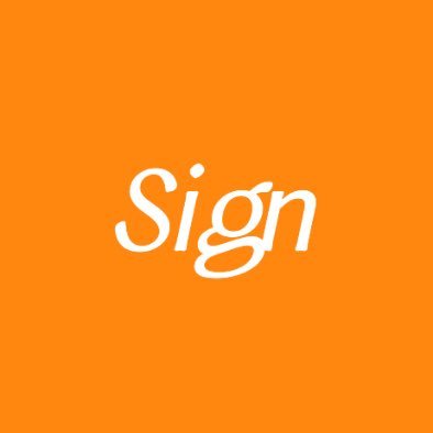 Sign logo